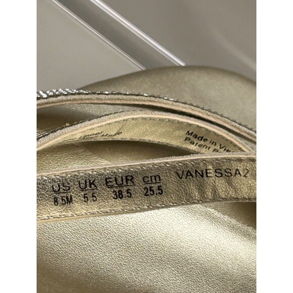 Naturalizer Vanessa2 Womens Strappy Heeled Sandals Rhinestone Champagne Sz 8.5M - Picture 9 of 9